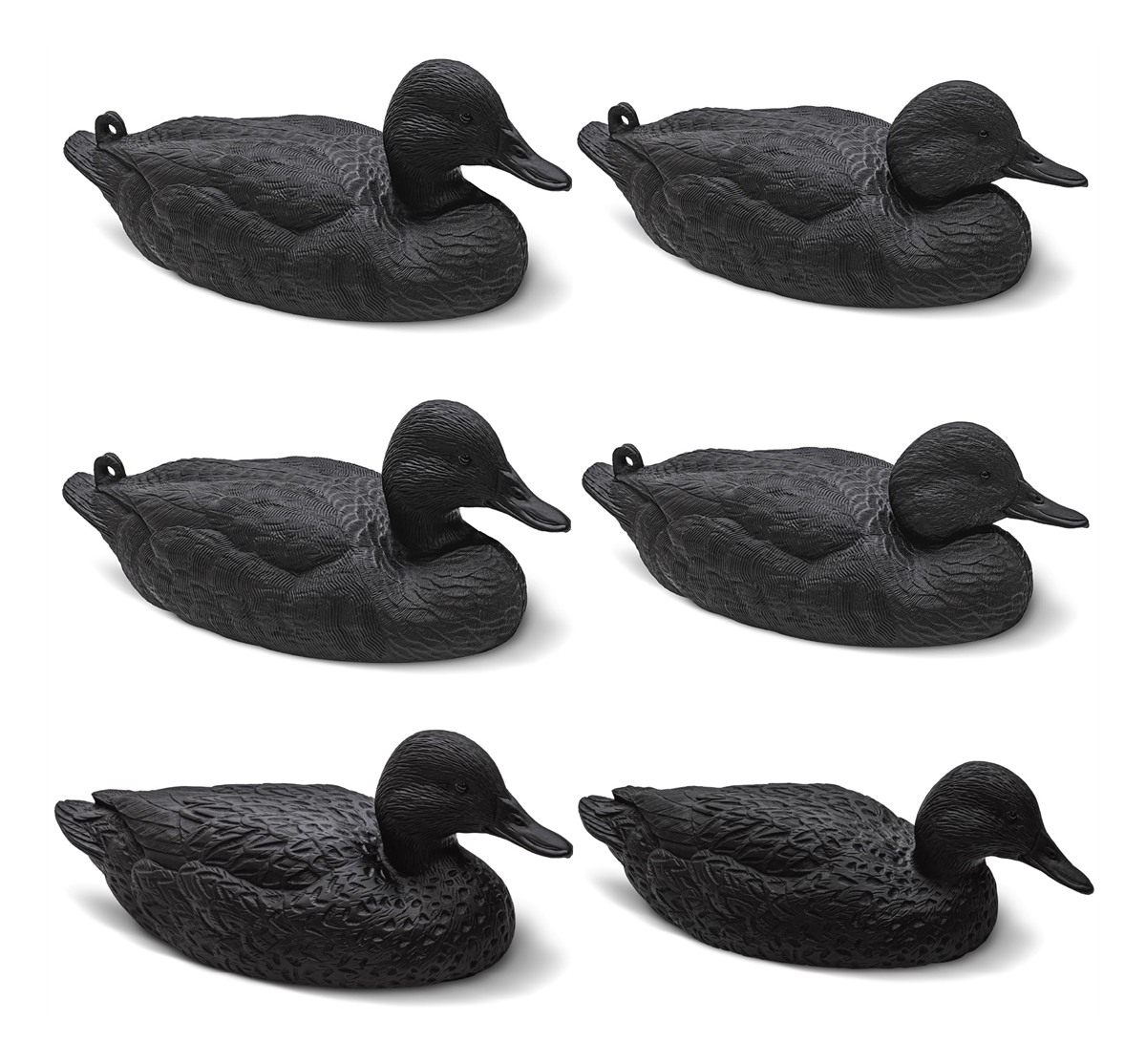 Rig Em Waterfowl Mainline Decoys, 6 Pack, Blackouts (333-BKO)