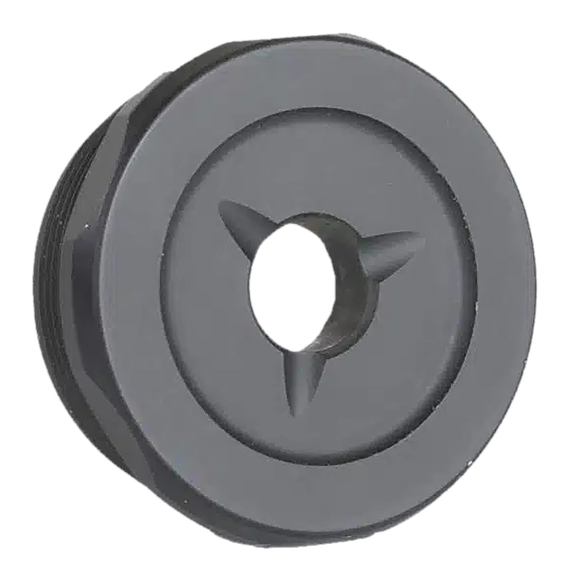 JK Armament Pro Flash Reducer End Cap 30 Cal 1.375inx24 Ti6AL4V Titanium Bl