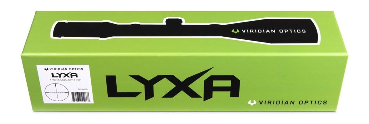 Viridian Green Laser Exclusive Lyxa Rifle Scope 3-12x44 1in SFP BDC MOA Non