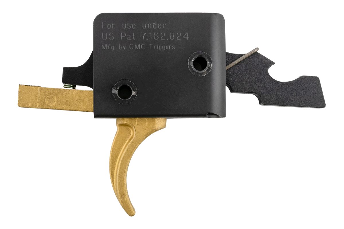 CMC Triggers 91501GF Drop-In Gold Finger Single-Stage Curved w/ 3.50 lbs Dr