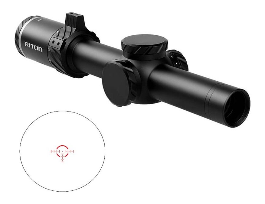 Riton Optics 3T18ASIBLK2 3 Tactix Black 1-8x24mm 30mm Tube Illuminated OT R view 3