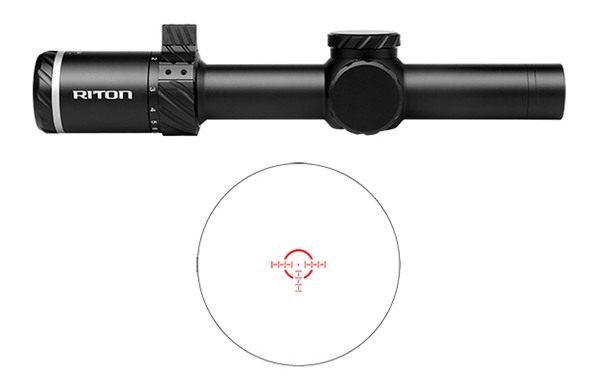 Riton Optics 3T18ASIBLK2 3 Tactix Black 1-8x24mm 30mm Tube Illuminated OT R view 6