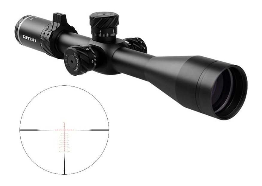 Riton Optics 3C624LFI23 3 Conquer Black 6-24x50mm 30mm Tube Illuminated Mps