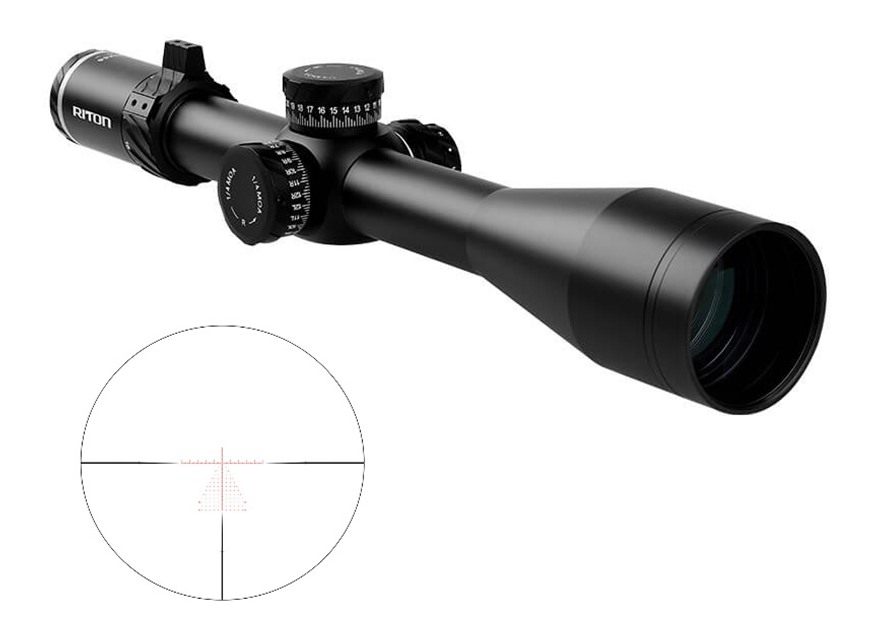 Riton Optics 5C525LFI23 5 Conquer Black 5-25x56mm 34mm Tube Illuminated PSR