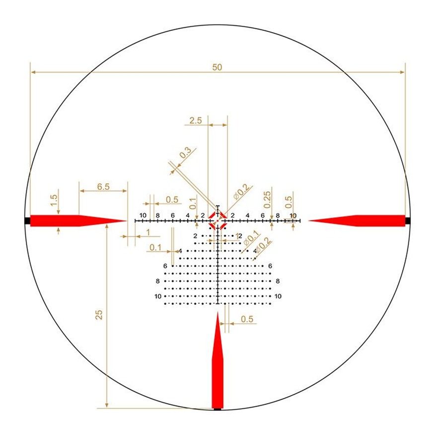 Riton Optics 5T110LFI23 5 Tactix Black 1-10x24mm 30mm Tube Illuminated 3OT