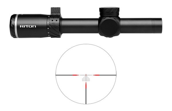 Riton Optics 5T110LFI23 5 Tactix Black 1-10x24mm 30mm Tube Illuminated 3OT view 4