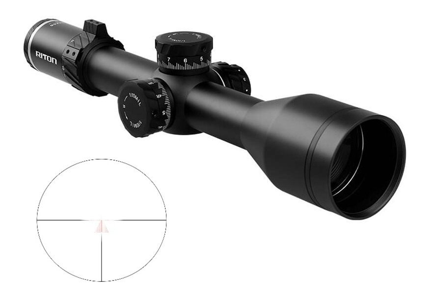 Riton Optics 7 Conquer 3-24x50 Rifle Scope FFP Oden Reticle Illum Black