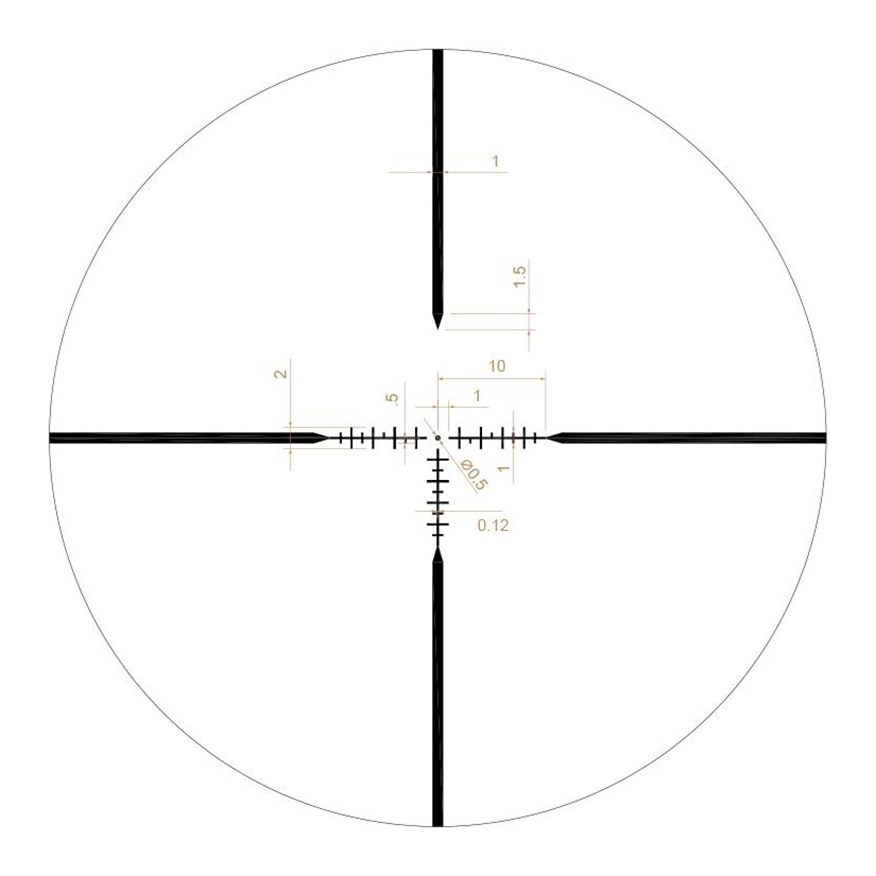 Riton Optics X1 Primal Rifle Scope - 4-16x44 1in SFP RUT non illum Black view 2