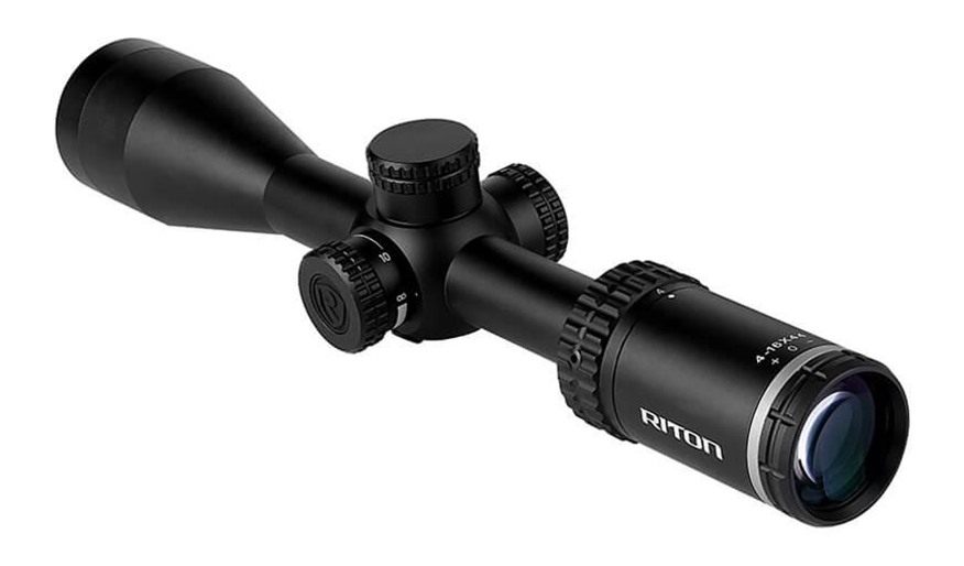 Riton Optics X1 Primal Rifle Scope - 4-16x44 1in SFP RUT non illum Black view 4