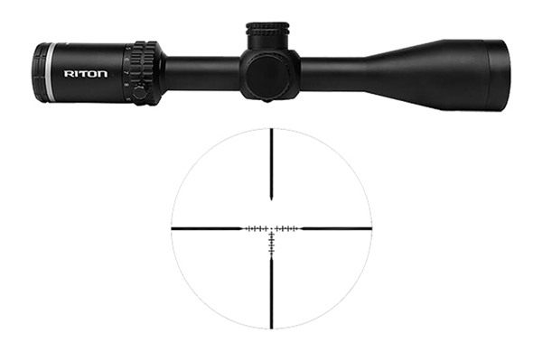 Riton Optics X1 Primal Rifle Scope - 4-16x44 1in SFP RUT non illum Black view 5