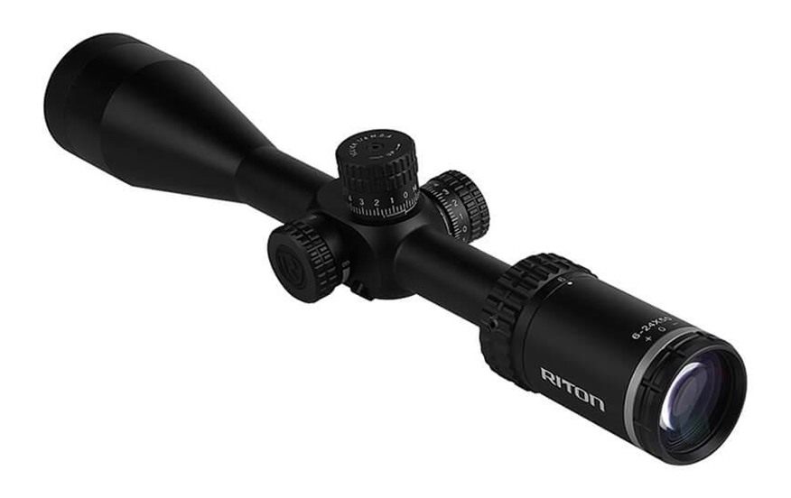 Riton Optics X1 Conquer Rifle Scope 6-24x50 1in FFP Mpsr Non-Illum MOA - Bl view 4