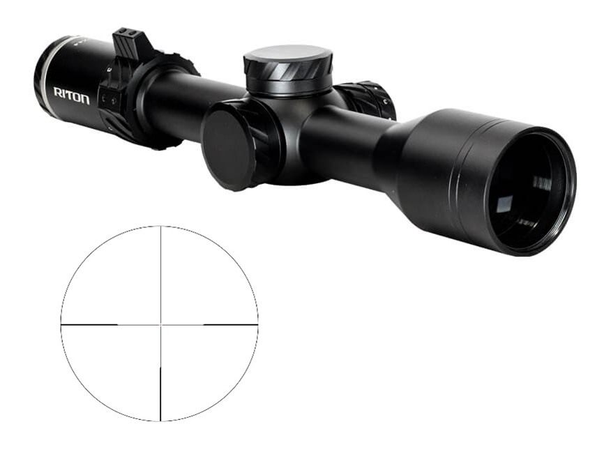 Riton Optics 5P212ASI24 5 Primal Black 2-12x 44mm 30mm Tube Illuminated RDH view 2