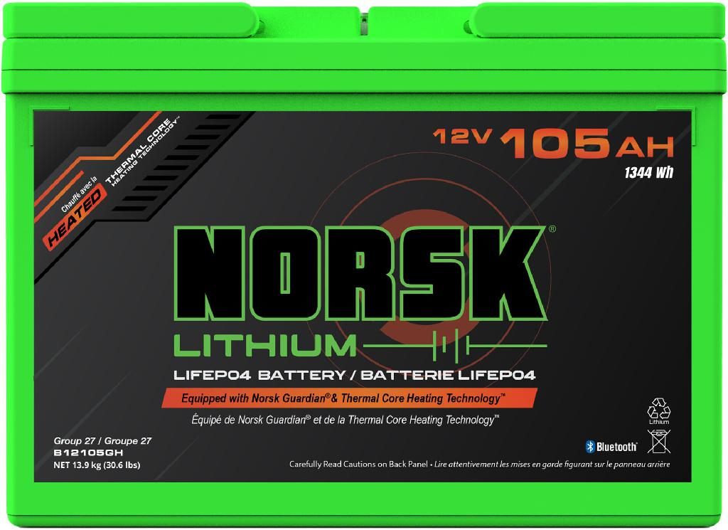 Norsk Lithium House/troll Batt 12.8v-105 AH Heated W/guardian (haz Doc Requ