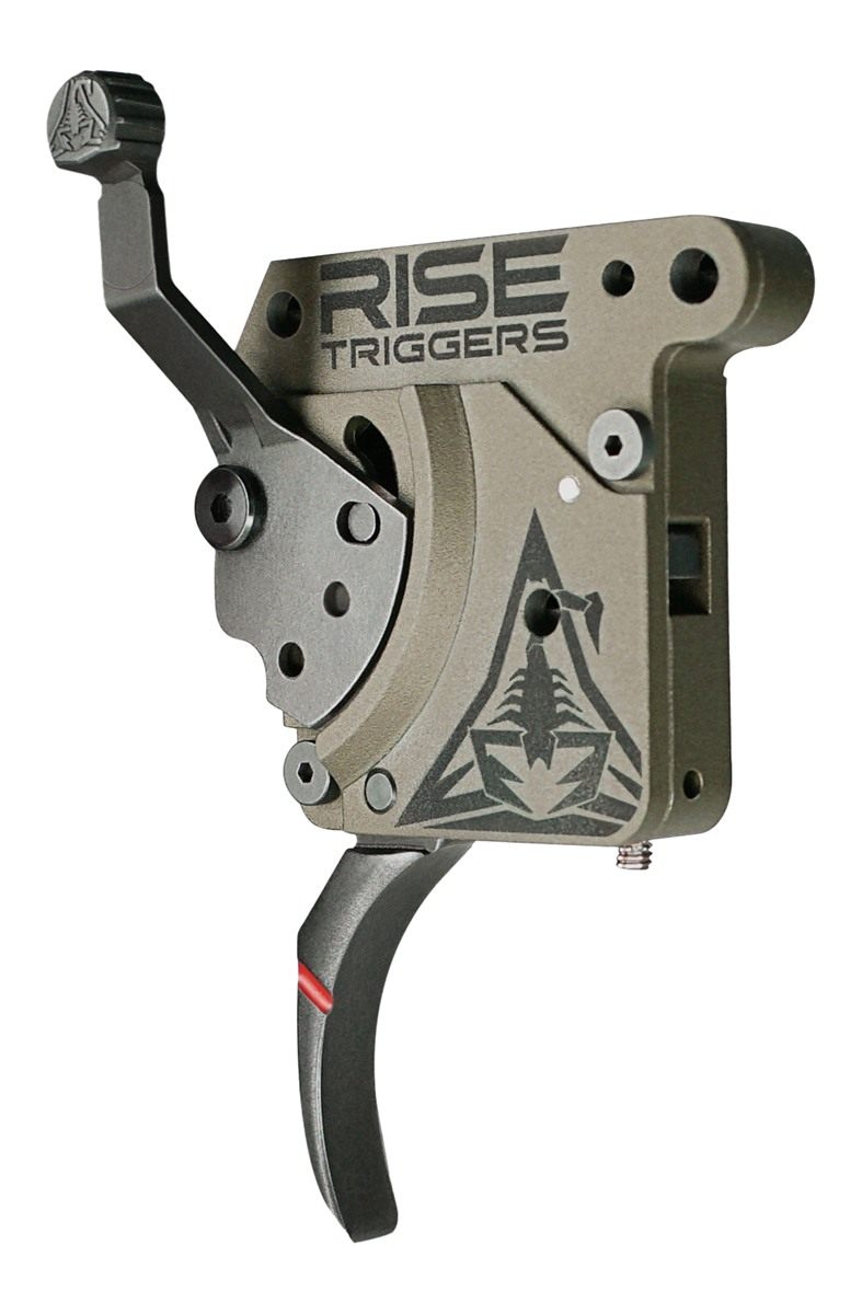 Rise Armament Trigger Reliant Pro Rem 700 1-3lb Pull Curved Fde/blk view 2
