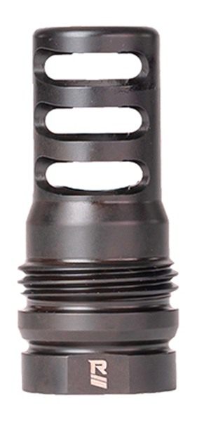 Rugged Suppressors MB025 3 Port Brake 338 Cal (8.6mm), 3/4in-24 tpi, Dual T view 3