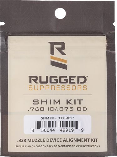 Rugged Suppressors SA017 Shim Kit 338 Cal (6.8mm) for 3/4in-24, M18x1, M18x view 2