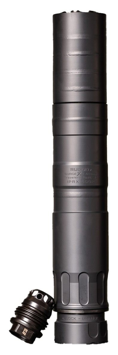 Rugged Suppressors SurgeX 7.62mm Universal Threads 1.375x24 Black with M3 B