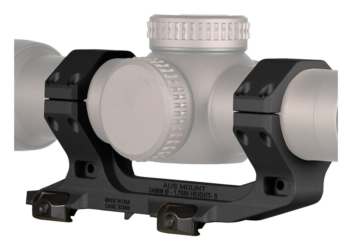 Reptilia 100240 AUS Optic Mount Black 7075-T6 Aluminum 34mm Tube Mil-Spec 1