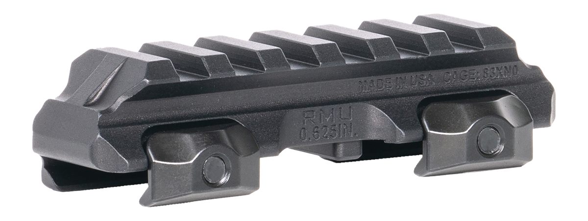 Reptilia 100271 RMU Mount 6 Slot Black 7075-T6 Aluminum Mil-Spec 1913 Picat