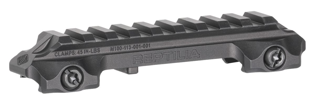 Reptilia 100270 RMU Mount 9 Slot Black 7075-T6 Aluminum Mil-Spec 1913 Picat