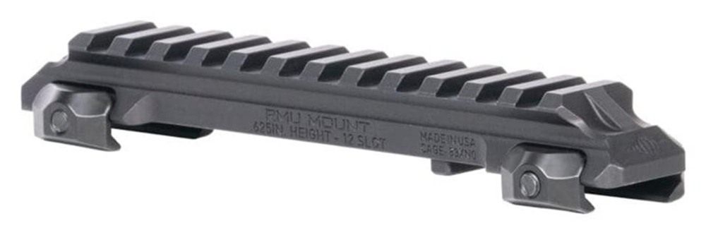 Reptilia 100269 RMU Mount 12 Slot Black 7075-T6 Aluminum Mil-Spec 1913 Pica view 3