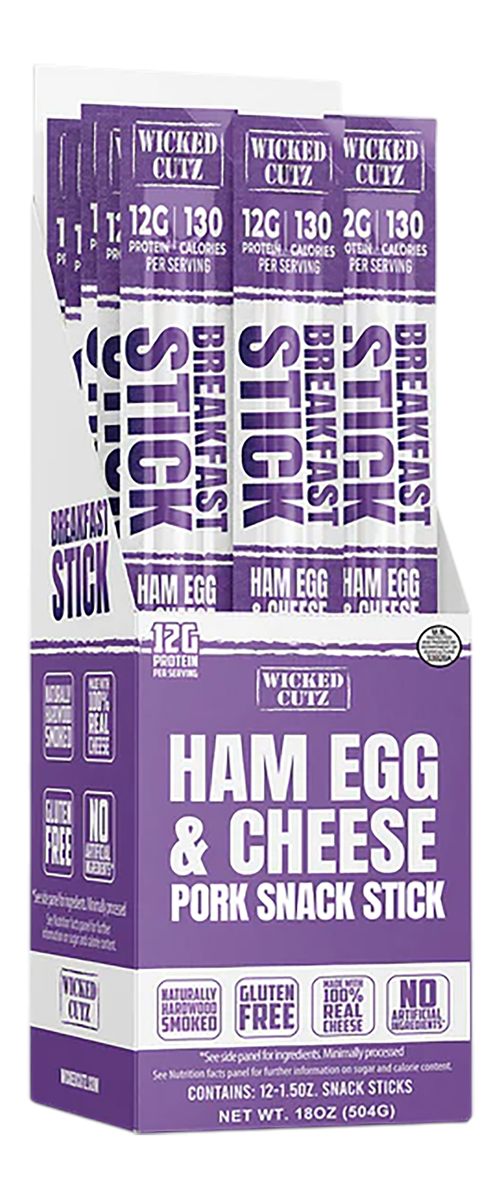 Wicked Cutz WCBR12HEC Ham Egg Cheese Breakfast Sticks 12 Pack