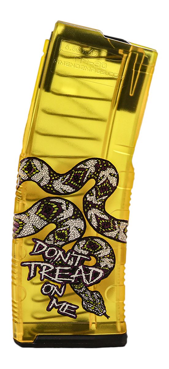 Amend2 AR-15 Rifle Magazine Translucent Yellow Don't Tread On Me 5.56x45mm/.223 Rem 30/rd