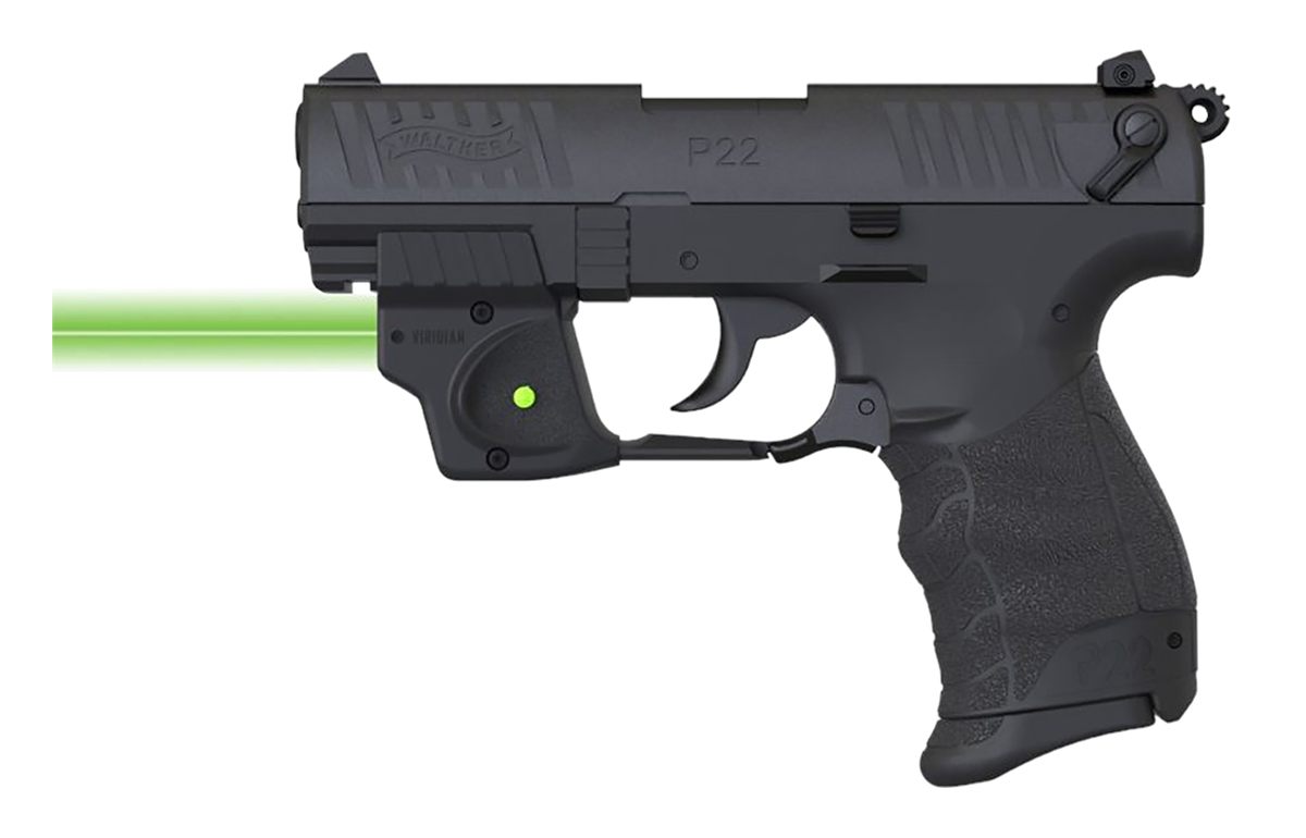 Viridian Green Lasers 9120097 E-Series Fits Walther P22 Black Polymer Rail