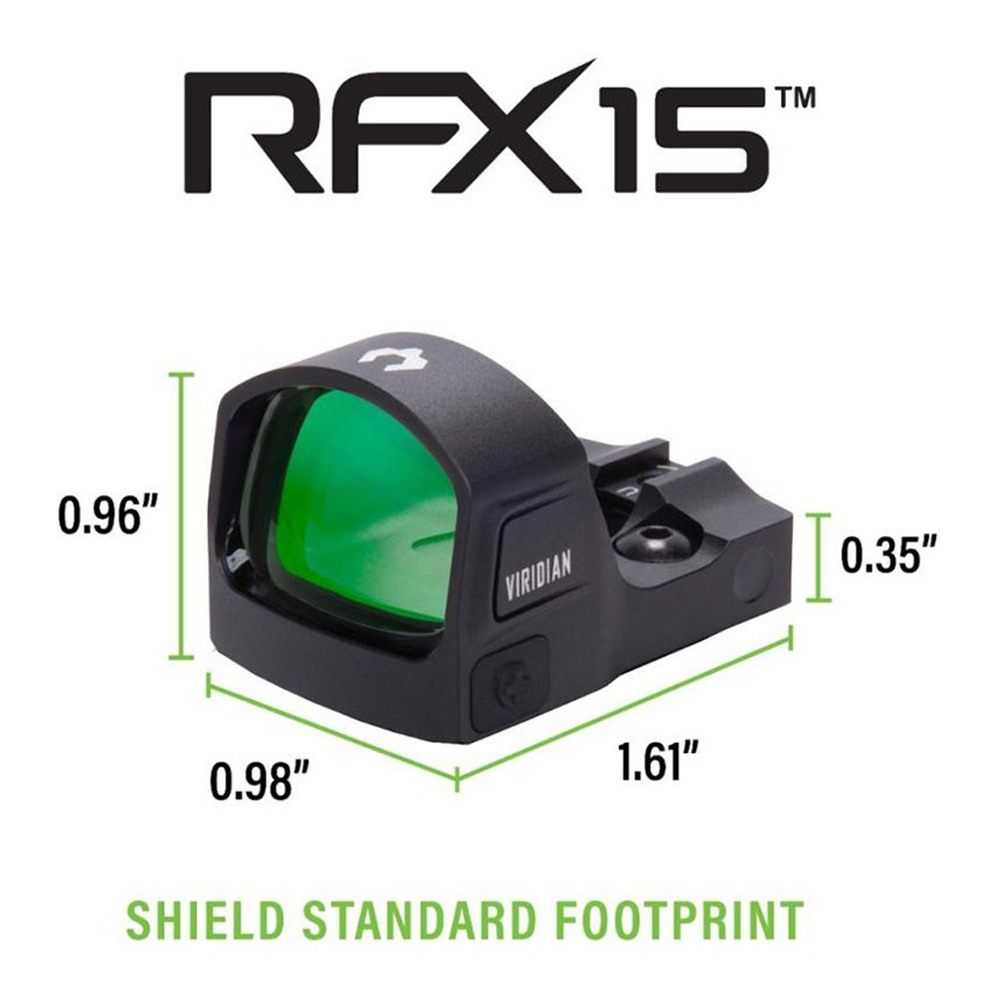 Viridian Green Lasers 9810143 RFX15 Flat Dark Earth 1 x 17 mm x 24 3 MOA Do view 3