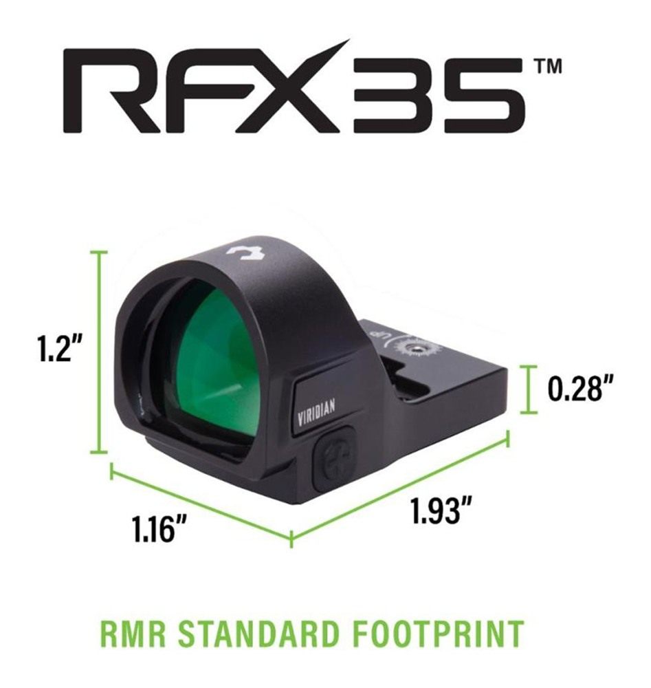 Viridian Green Lasers 9810145 RFX35 Flat Dark Earth 1 x 22 mm x 26 3 MOA Do view 3