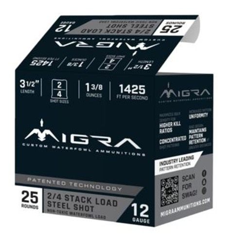 Migra Ammunitions Steel Waterfowl Stacked Shotshells 12ga 3.5in 1-3/8oz 142 view 2