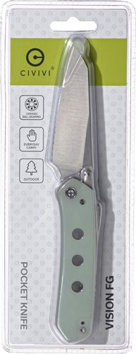 Civivi Knife Vision FG 3in Natural G10 Satin Clam Pack