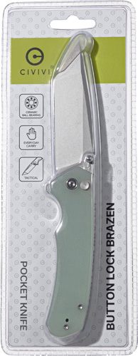 Civivi Knife Brazen 3in Natural G10 Stonewash Clam Pack