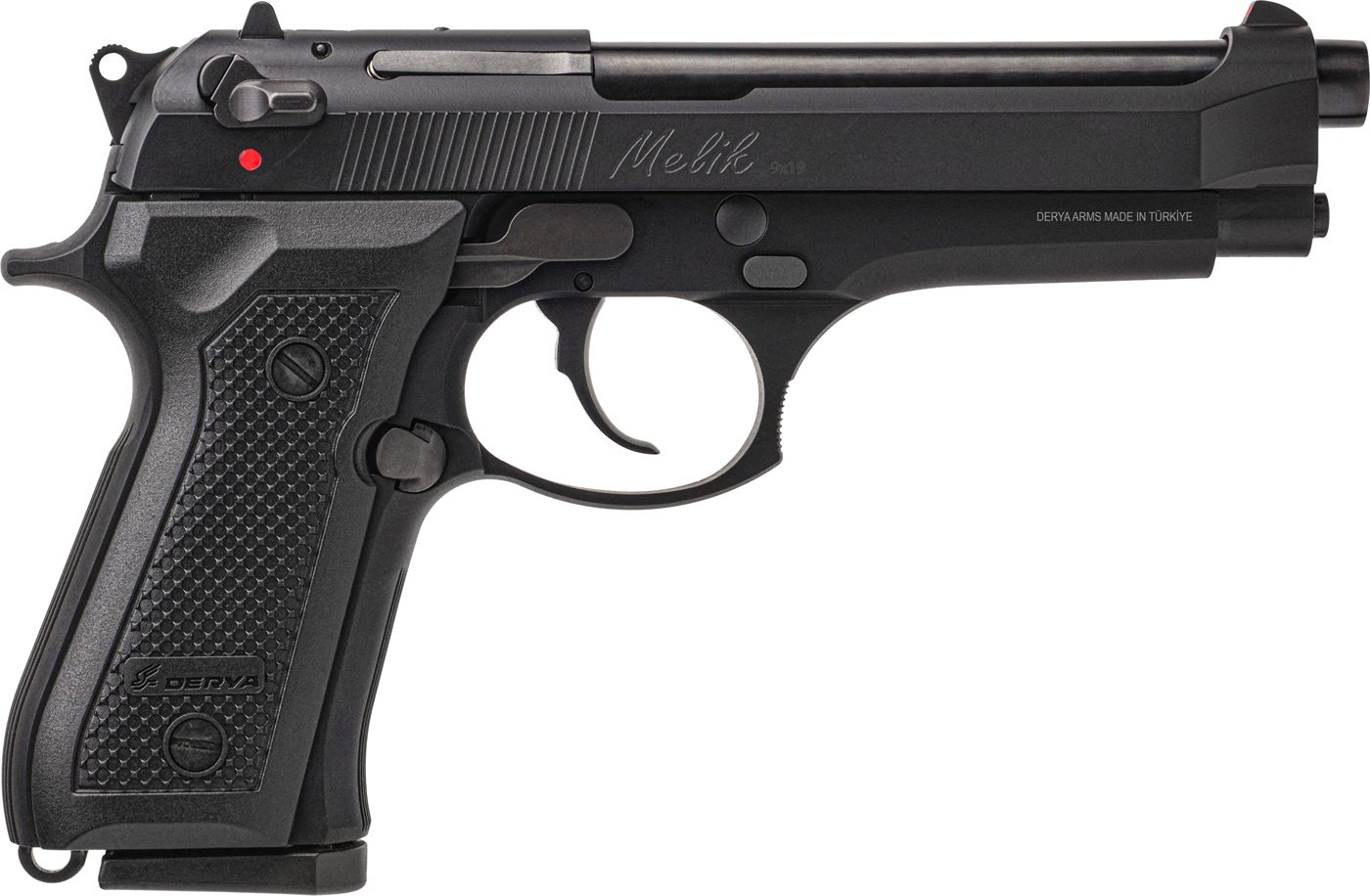 Derya Arms Firearms MELIK9TR 9mm Luger 17+1 4.90in Black Melonite Steel Bar
