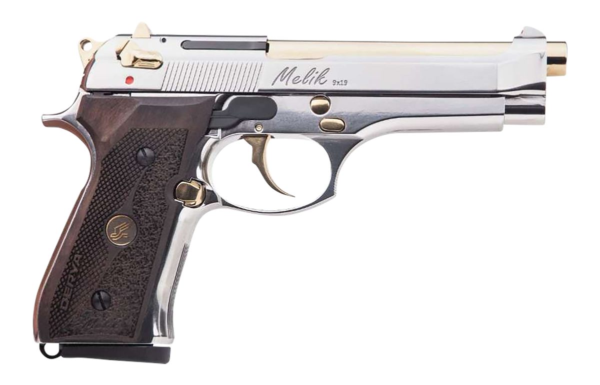 Derya Firearms 15L.MELIK9.NG.TR Melik 9mm Luger 15+1 4.90in Gold TiN Steel