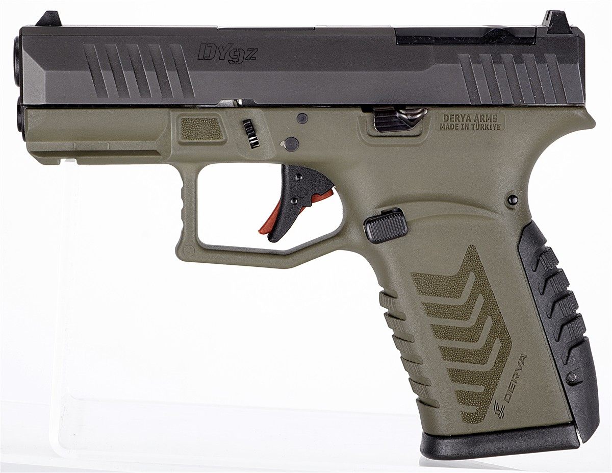 Derya Firearms 10l.dy9z.ttodg.tr Dy9z 9mm 10r OR Odg/blk view 2