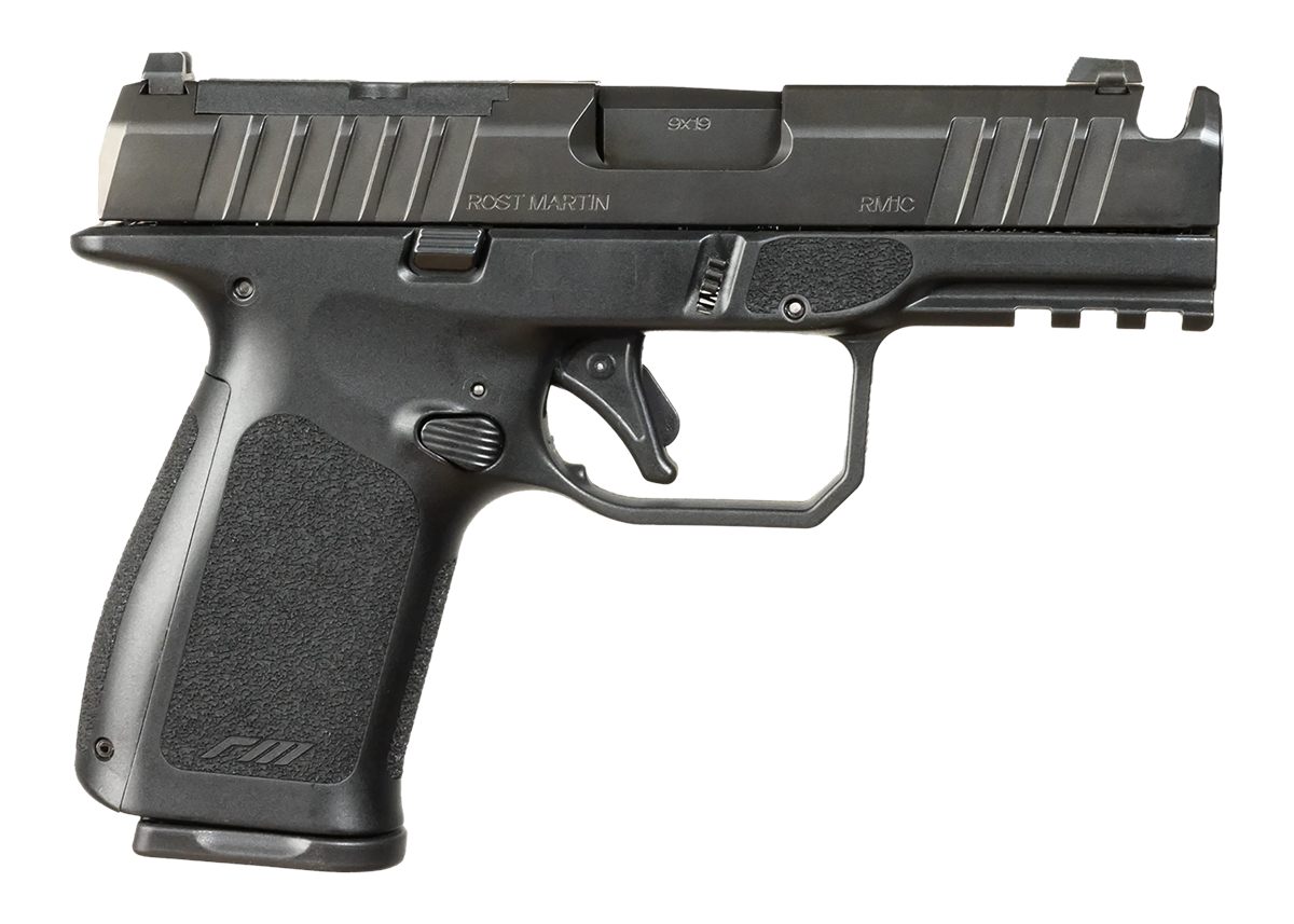 Rost Martin RM1CBLKOSP(Comp) 9mm Luger 17+1 4in Black Compensated Match Gra