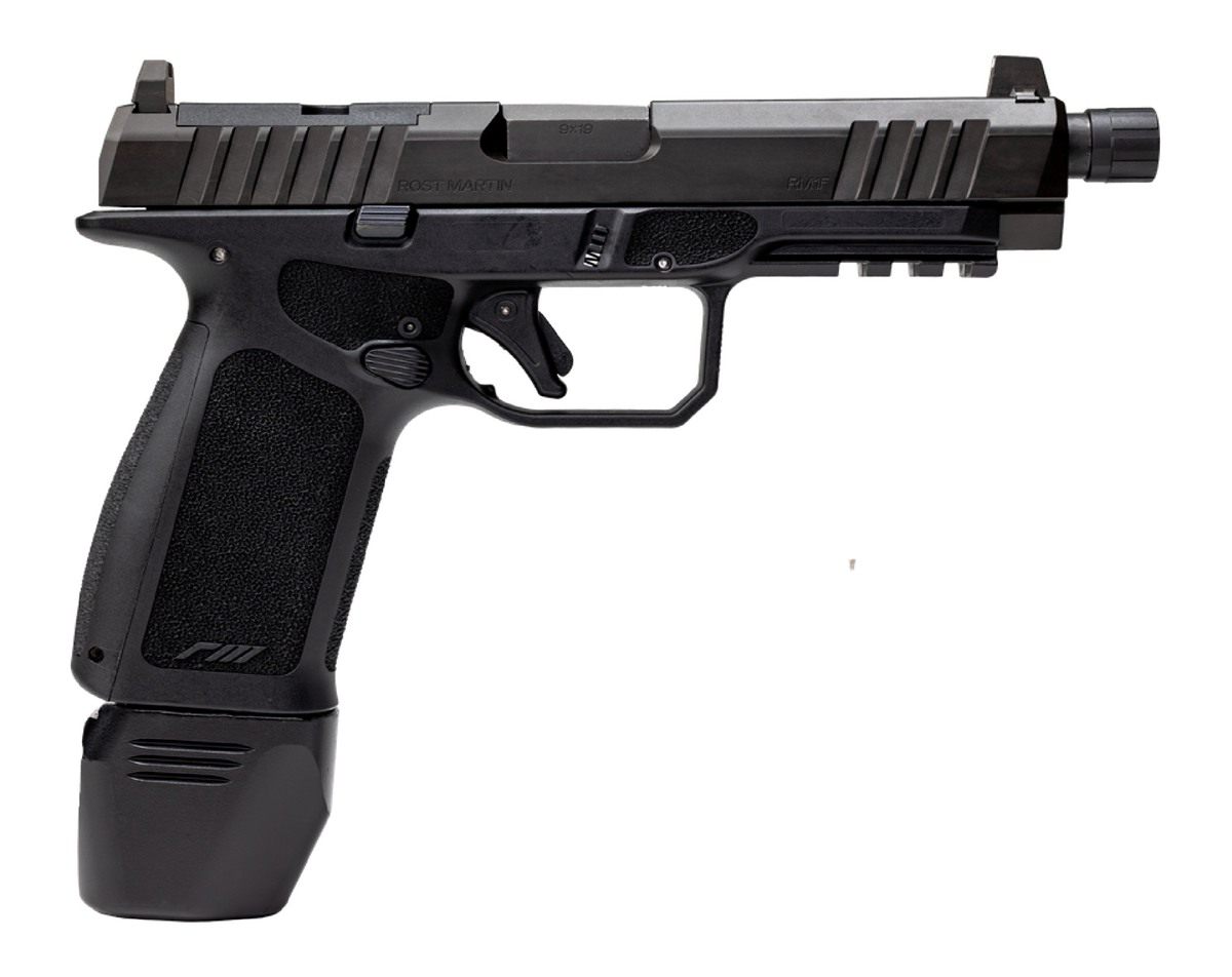 Rost Martin RM1FBLKOSPT Tactical 9mm Luger 24+1 4.50in Black Threaded Barre