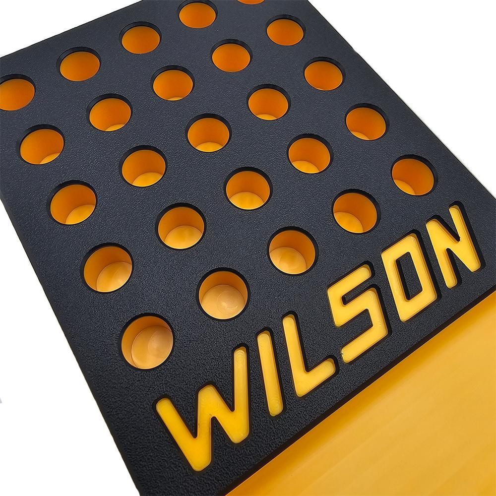 L.E. Wilson Reloading Tray with Bullet/Primer Cup .473in 25 Hole Black/Yell