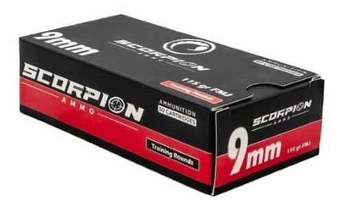 SCORPION 9MM LUGER 115GR FMJ-RN 50RD 20BX/CS