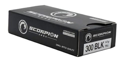 Scorpion Ammo 300 Blackout 147GR FMJ 20RD 20BX/CS