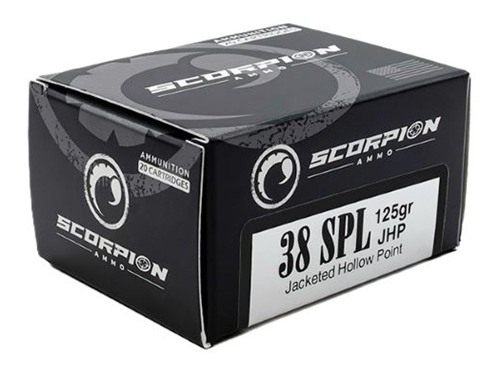 Scorpion Ammo 38SPL 125GR JHP 20RD 10BX/CS