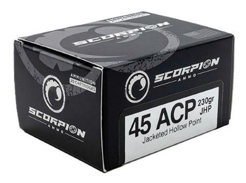 Scorpion Ammo 45ACP 230GR JHP 20RD 10BX/CS