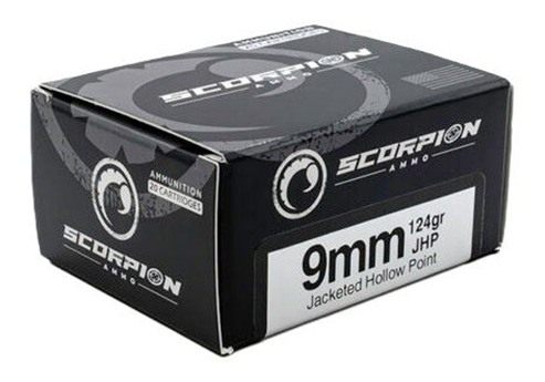 Scorpion Ammo 9MM Luger 124GR JHP 20RD 10BX/CS