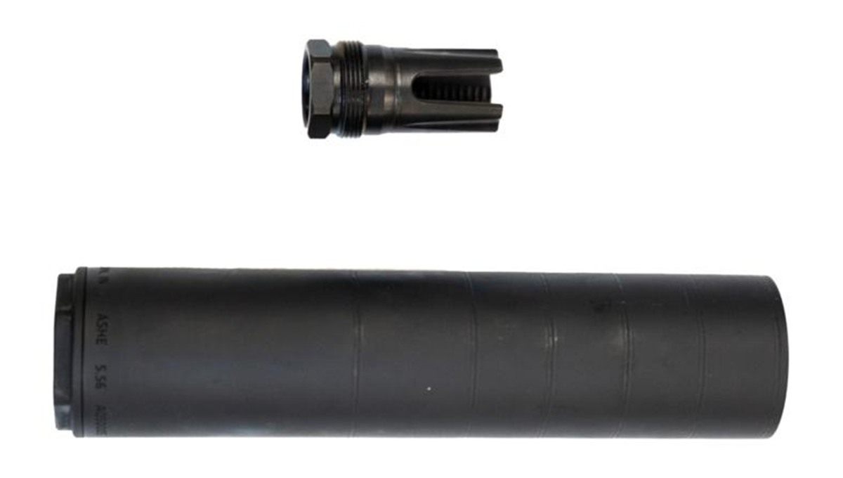 One Horse Ashe Titanium Direct Thread Suppressor 5.56mm 1.5in Dia 1/2X28 Bl