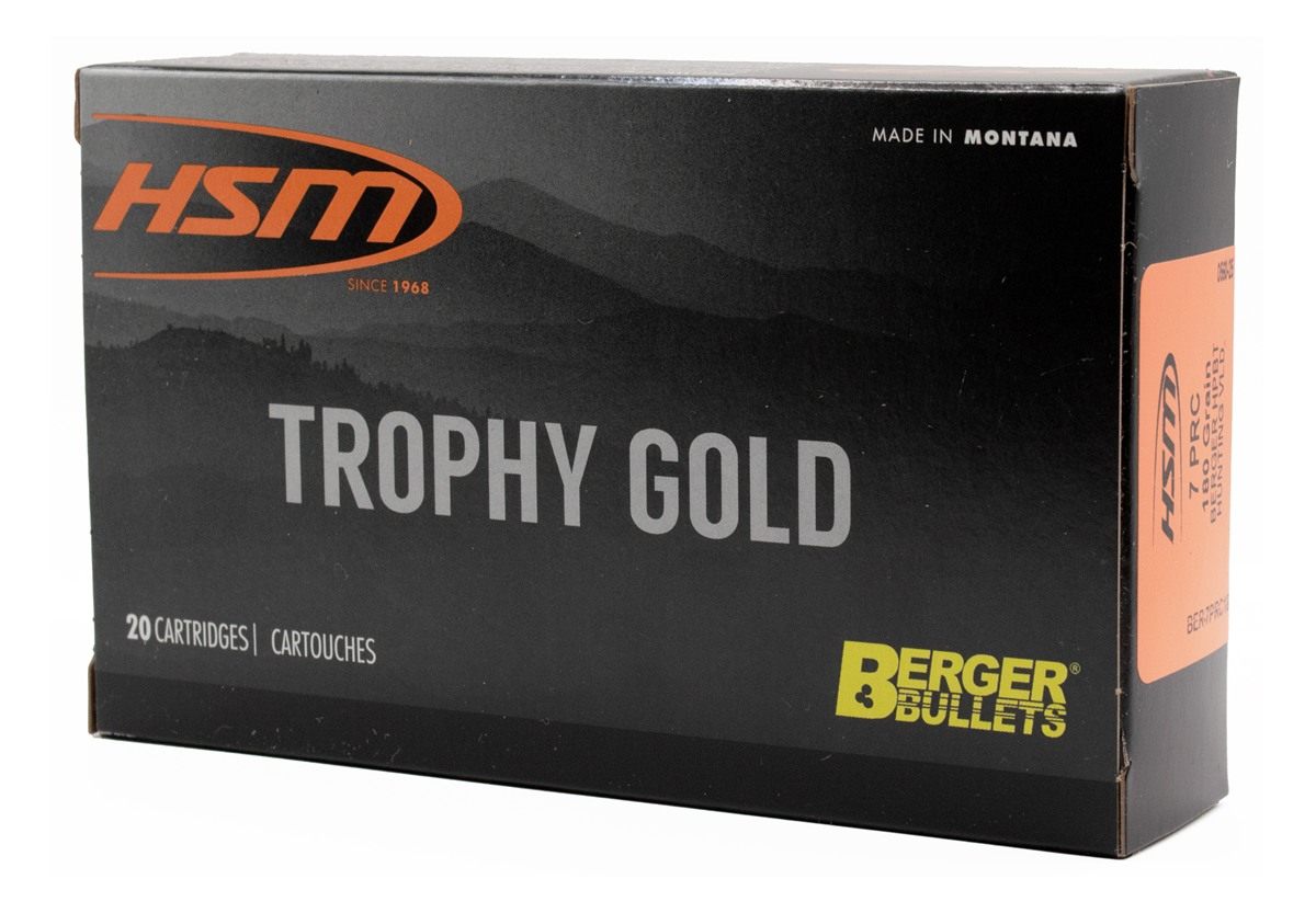 HSM Ammo 7MM PRC 180GR Berger Match Hunting VLD 20RD 10BX/CS
