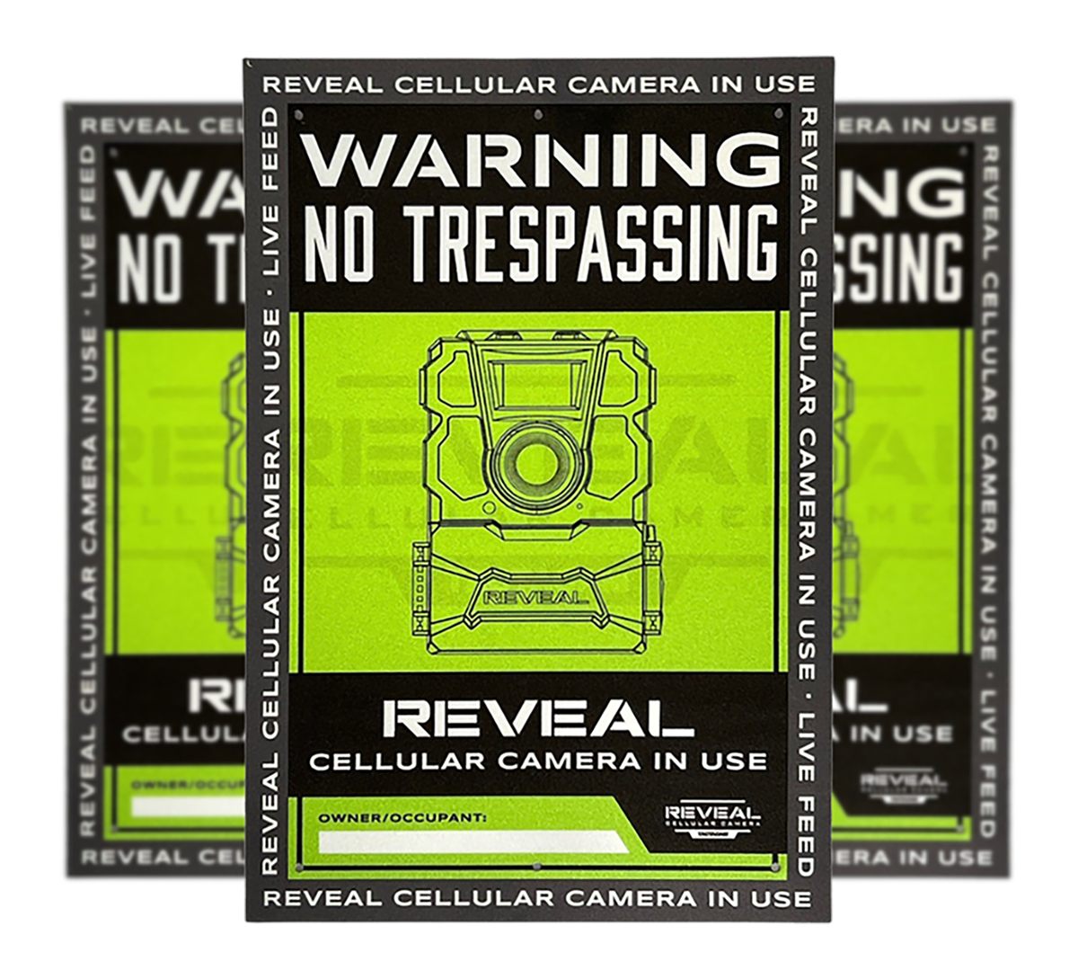 Tactacam Reveal S1 No Trespassing Sign Durable Plastic