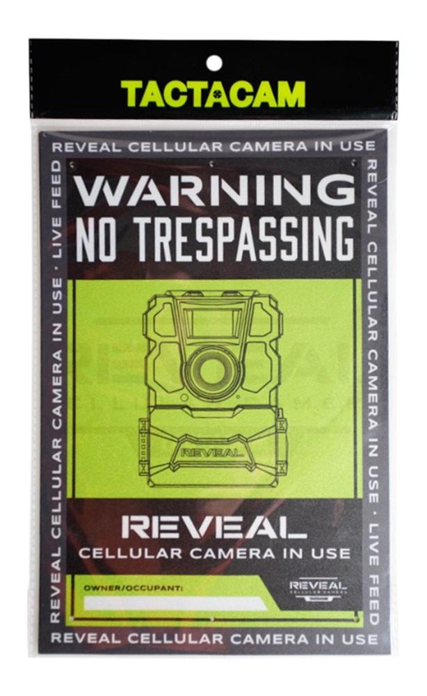 Tactacam Reveal S1 No Trespassing Sign Durable Plastic view 2