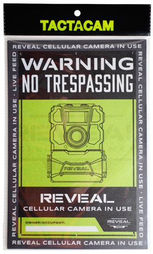 Tactacam Reveal S1 No Trespassing Sign Durable Plastic view 4