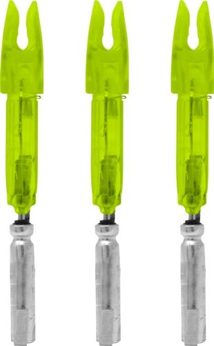 LUMENOK LIGHTED NOCK X-SERIES GREEN 3PK
